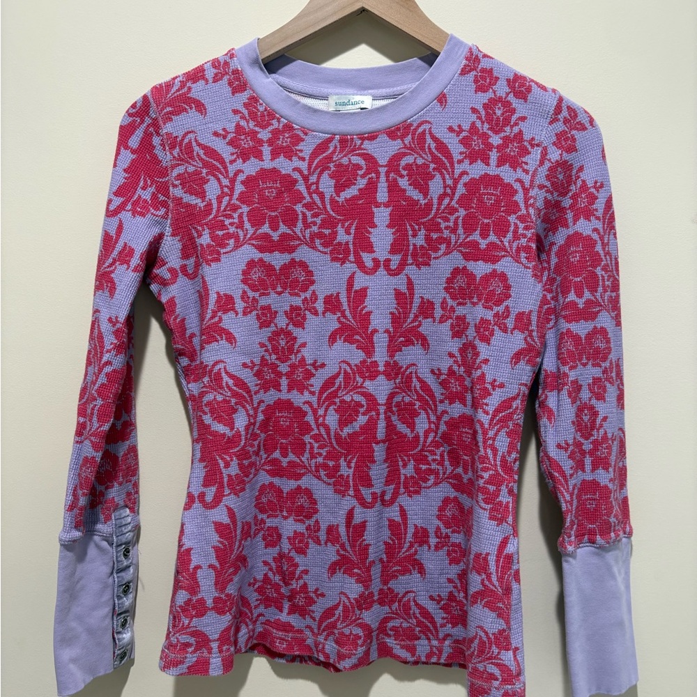 Sundance Floral Waffle Knit Top - Picture 3 of 7